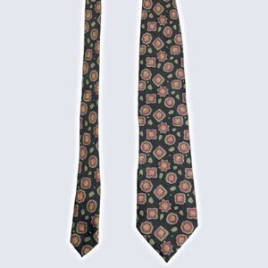 ERMENEGILDO ZEGNA Men's 100% Silk Patterned Tie Made In Italy